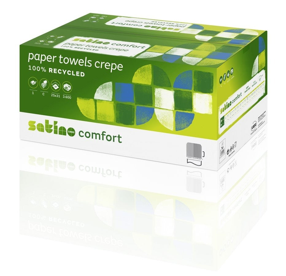Satino, Comfort, 2 laags, Z-fold, 3200 stuks