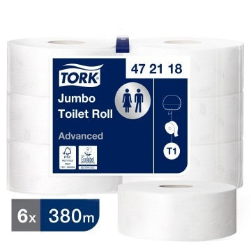 Tork, Advanced, Toiletpapier, Maxi Jumbo, 6 rollen a 380 meter