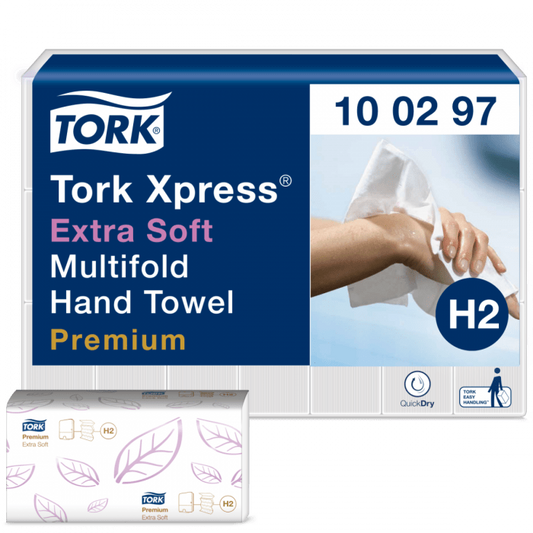 Tork. Handdoeken, Xpress, 2 laags, 21 x 24 cm, 2100 stuks