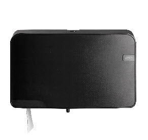 Quartz Black toiletrolhouder duo mini jumbo zwart